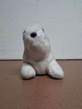 Plush White Seal Pet Toy - Soft Small Pet Plush